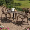 Three-Piece Rose Armchair Bistro Set - Bronze