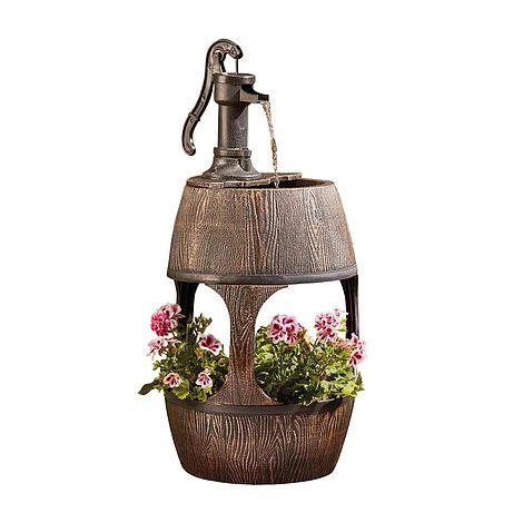 Barrel Fountain Planter 2 Barrel Fountain Planter - Image 2