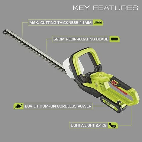 Garden Gear 20V Cordless Lithium-ion Hedge Trimmer 6 Garden Gear 20V Cordless Lithium-ion Hedge Trimmer - Image 6