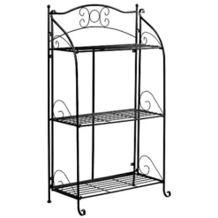 Three-tier Highbury Folding Metal Plant Stand -Green Us Garden G3438 3